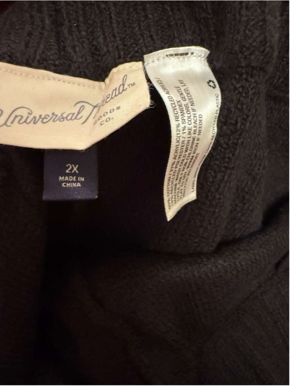 Universal Thread Shorts Womens 2X Black Knit High Rise Lounge Casual Pocket - Picture 6 of 8